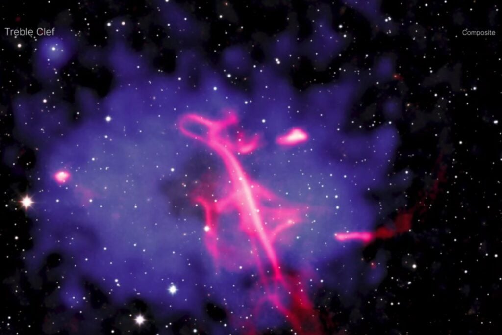 La NASA descubre una misteriosa señal con forma de clave de sol detrás de la Vía Láctea: dos cúmulos de galaxias chocaron hace millones de años