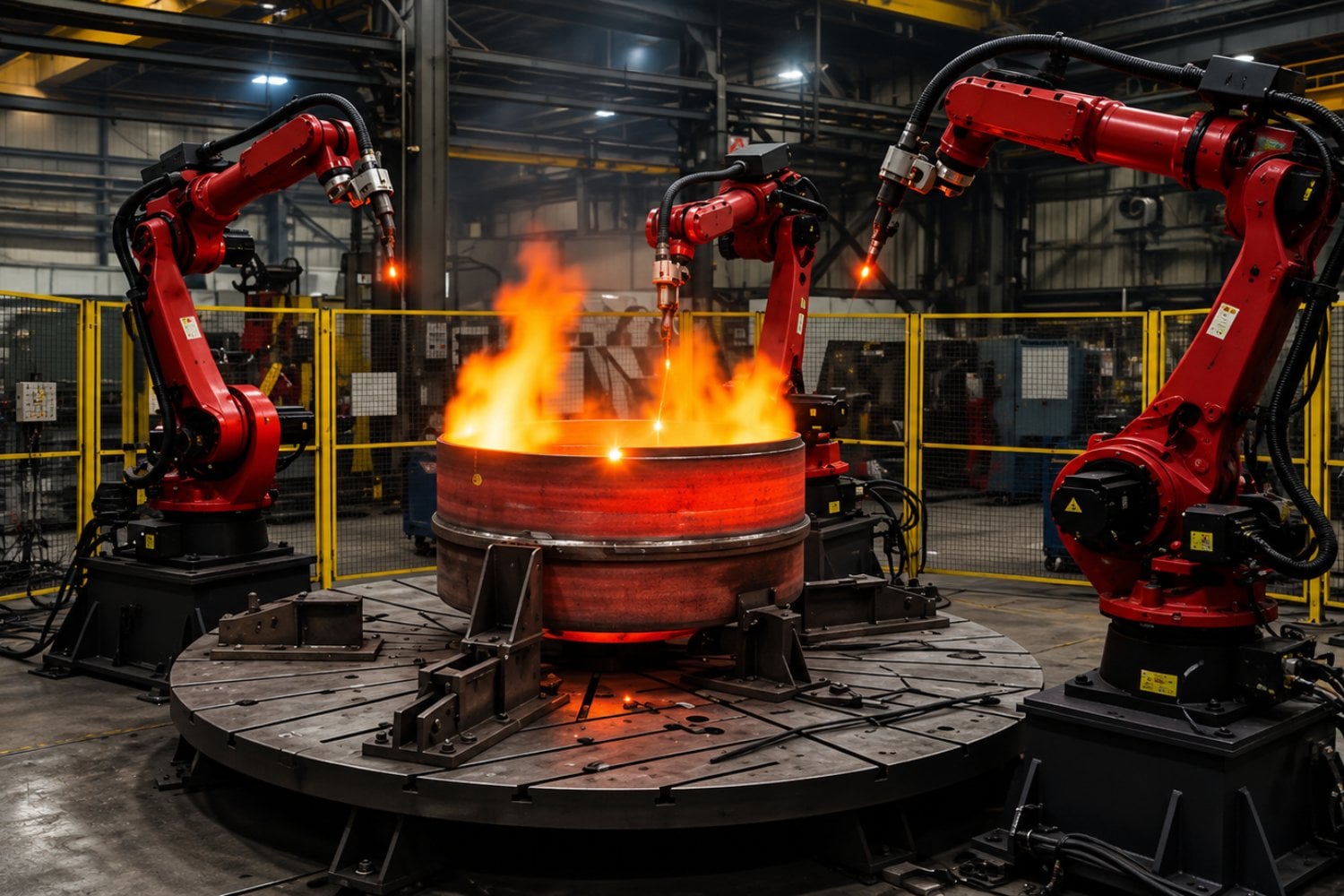 Estados Unidos desarrolla una impresora 3D con tres brazos robóticos capaz de fabricar enormes piezas de metal fundido
