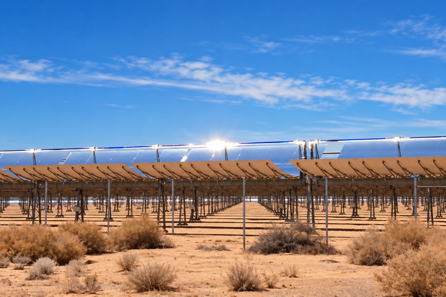 Instalaron miles de paneles solares en un desierto de China y ocurrió algo que los científicos no esperaban