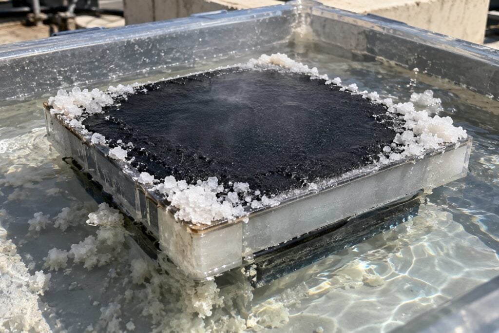 Crean un evaporador solar que expulsa la sal por sí solo y podría mejorar la desalinización
